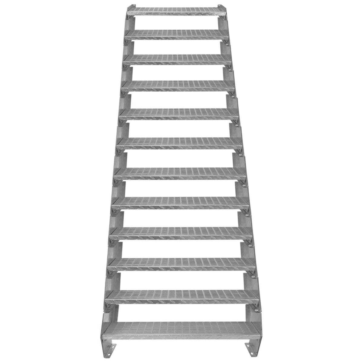 Escalera Galvanizada Ajustable de 12 Escalones– 900mm de Ancho