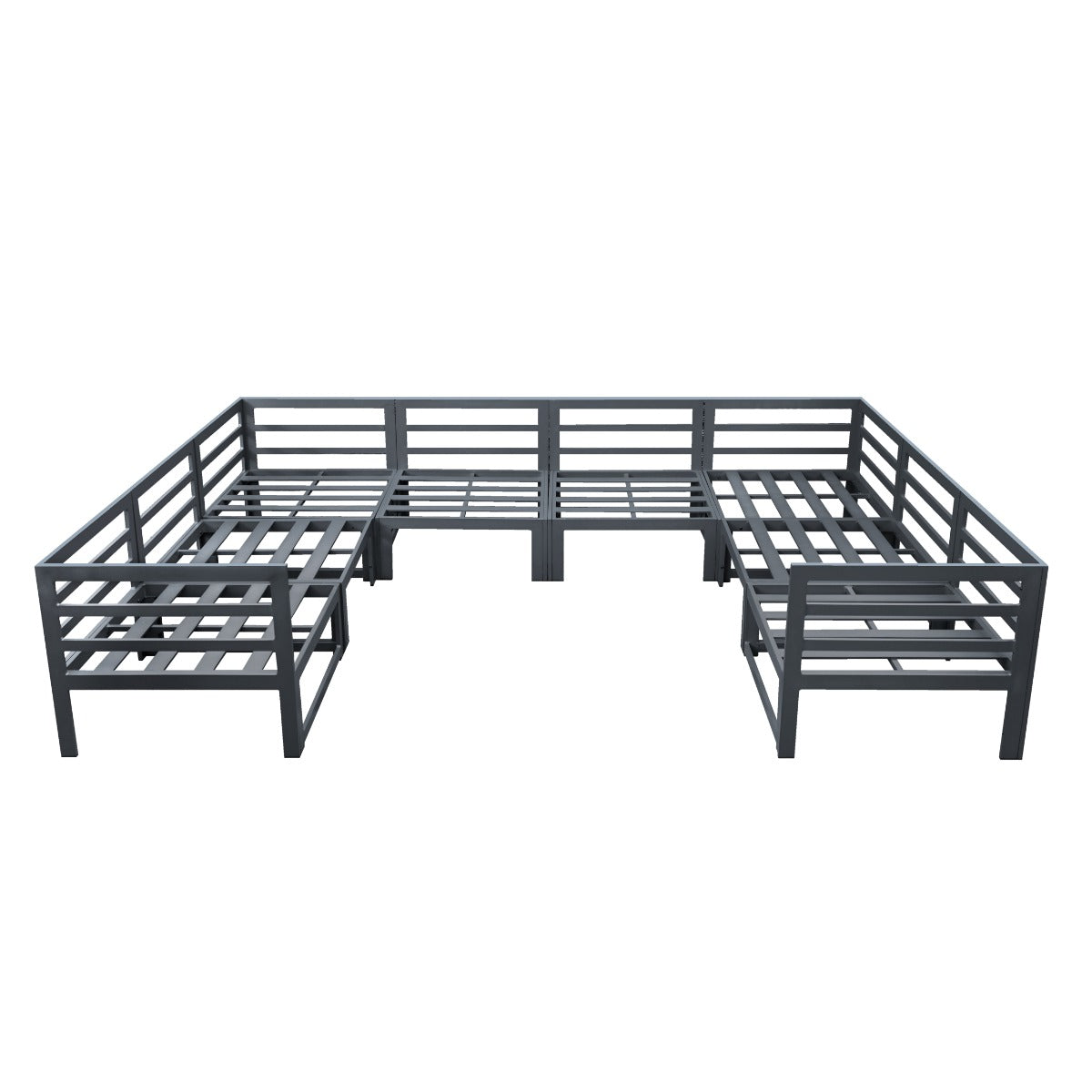 Juego de Sillón de Jardín con Mesa con Fogata a Gas - Gris