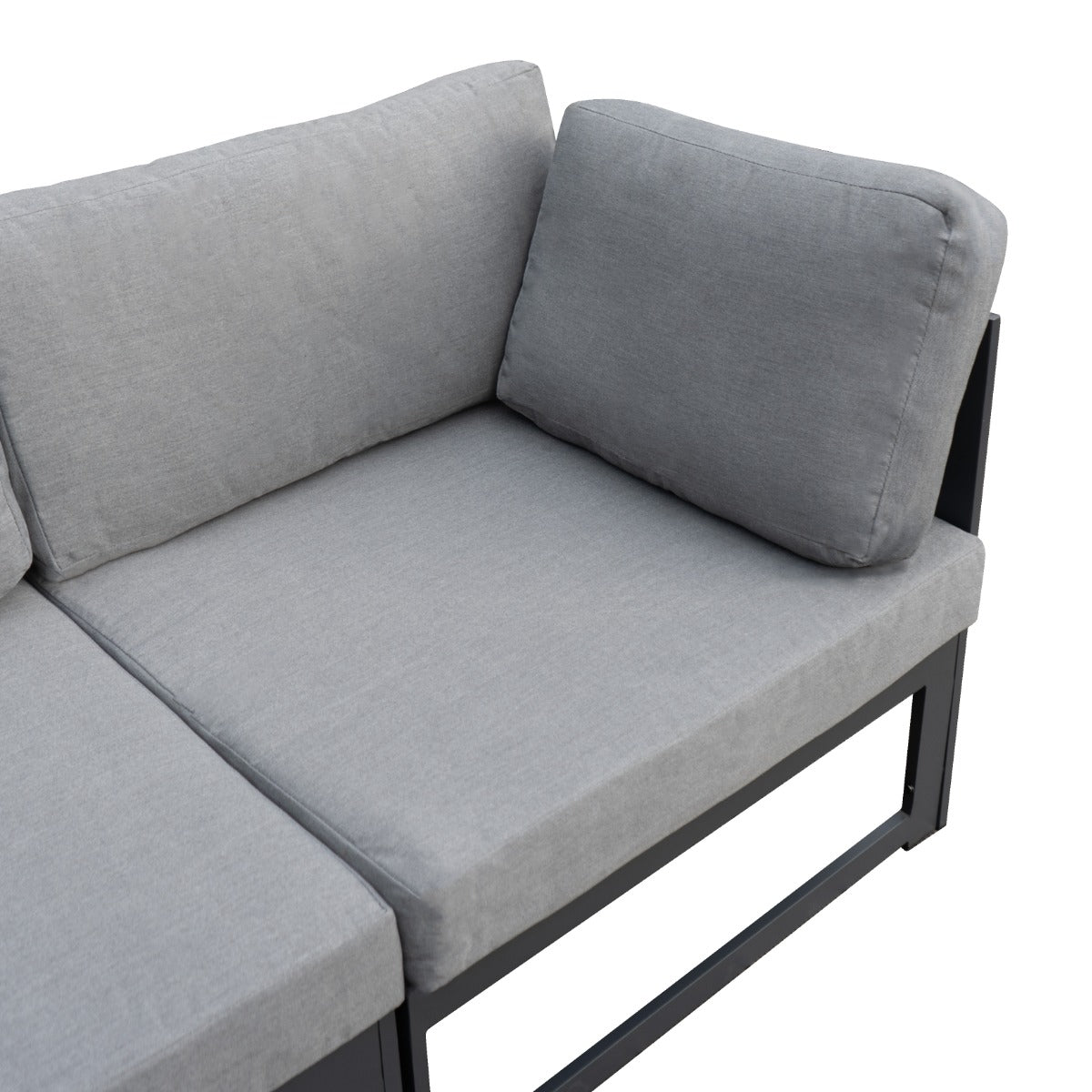 Juego de Sillón de Jardín con Mesa con Fogata a Gas - Gris