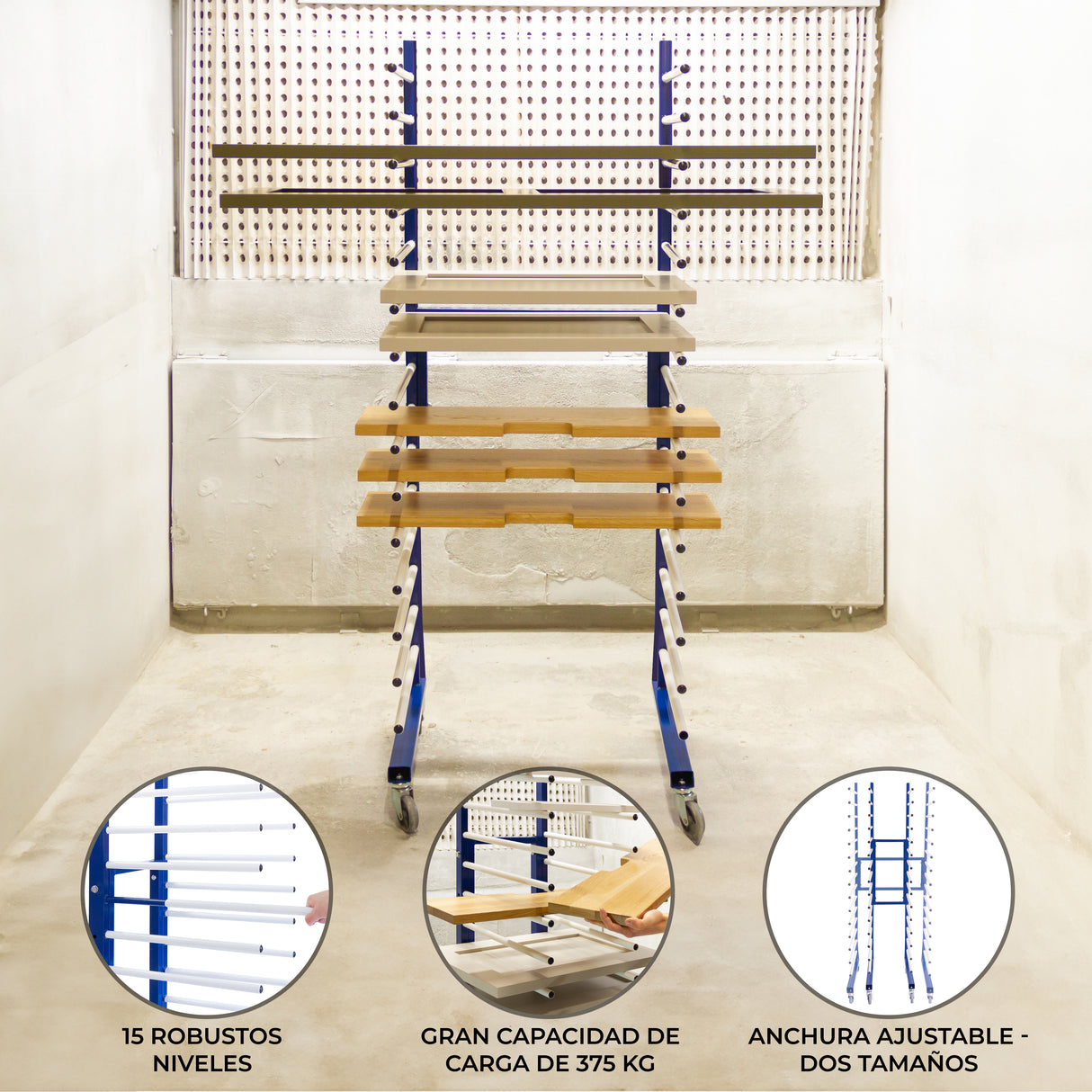 Carro Móvil Acoplable de Secado de Pintura