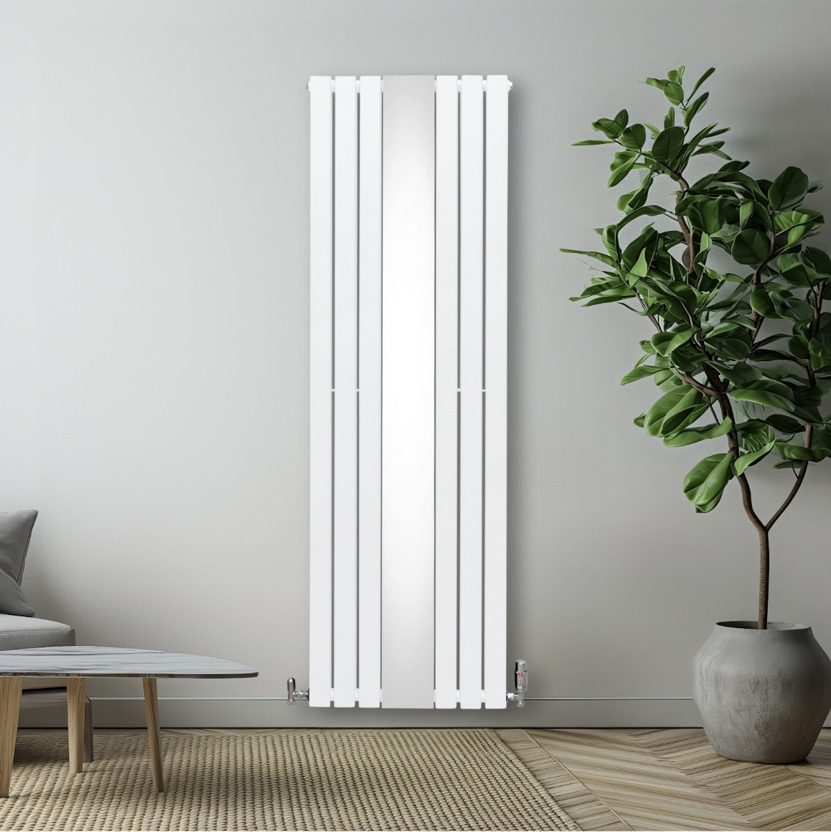 Radiador Plano con Espejo - 1800 mm x 565 mm - Blanco