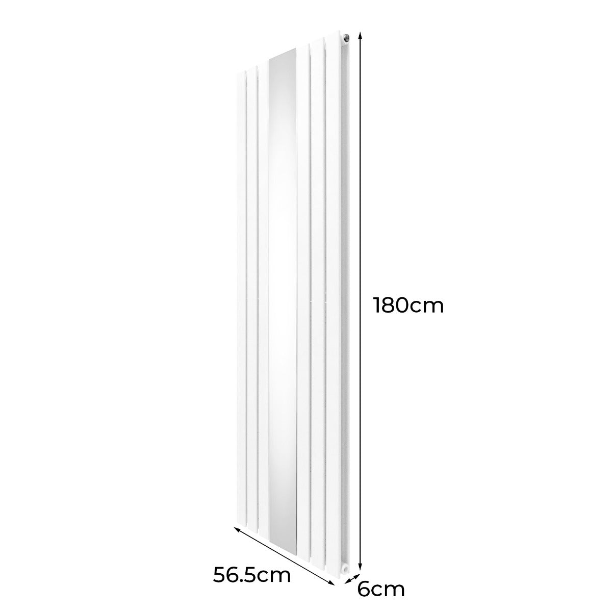 Radiador Plano con Espejo - 1800 mm x 565 mm - Blanco