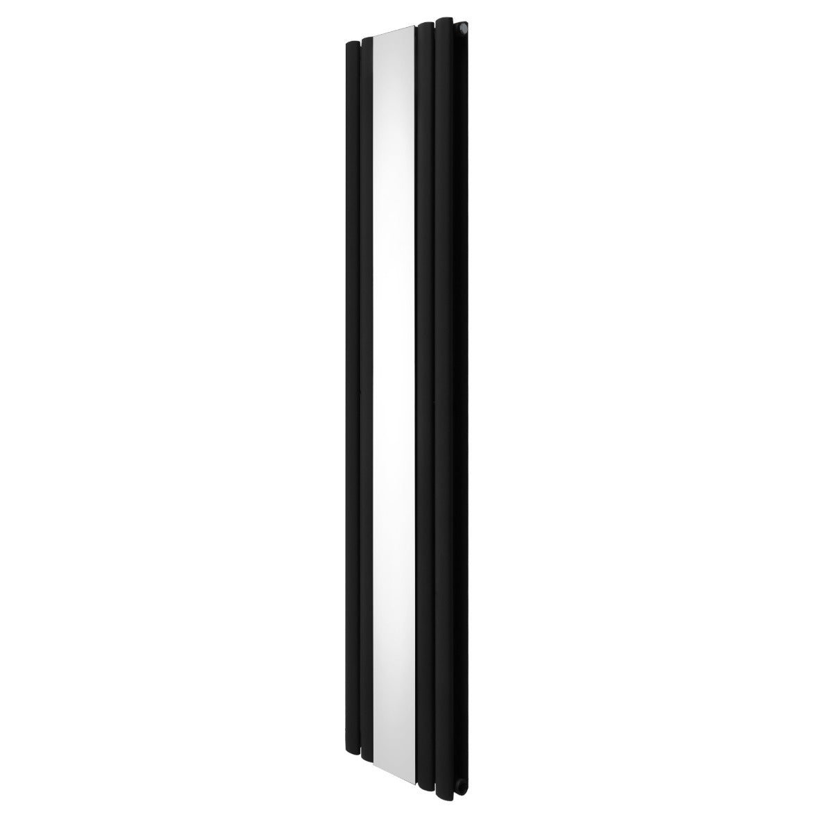 Radiador de Columna Ovalada con Espejo - 1800 mm x 380 mm - Negro