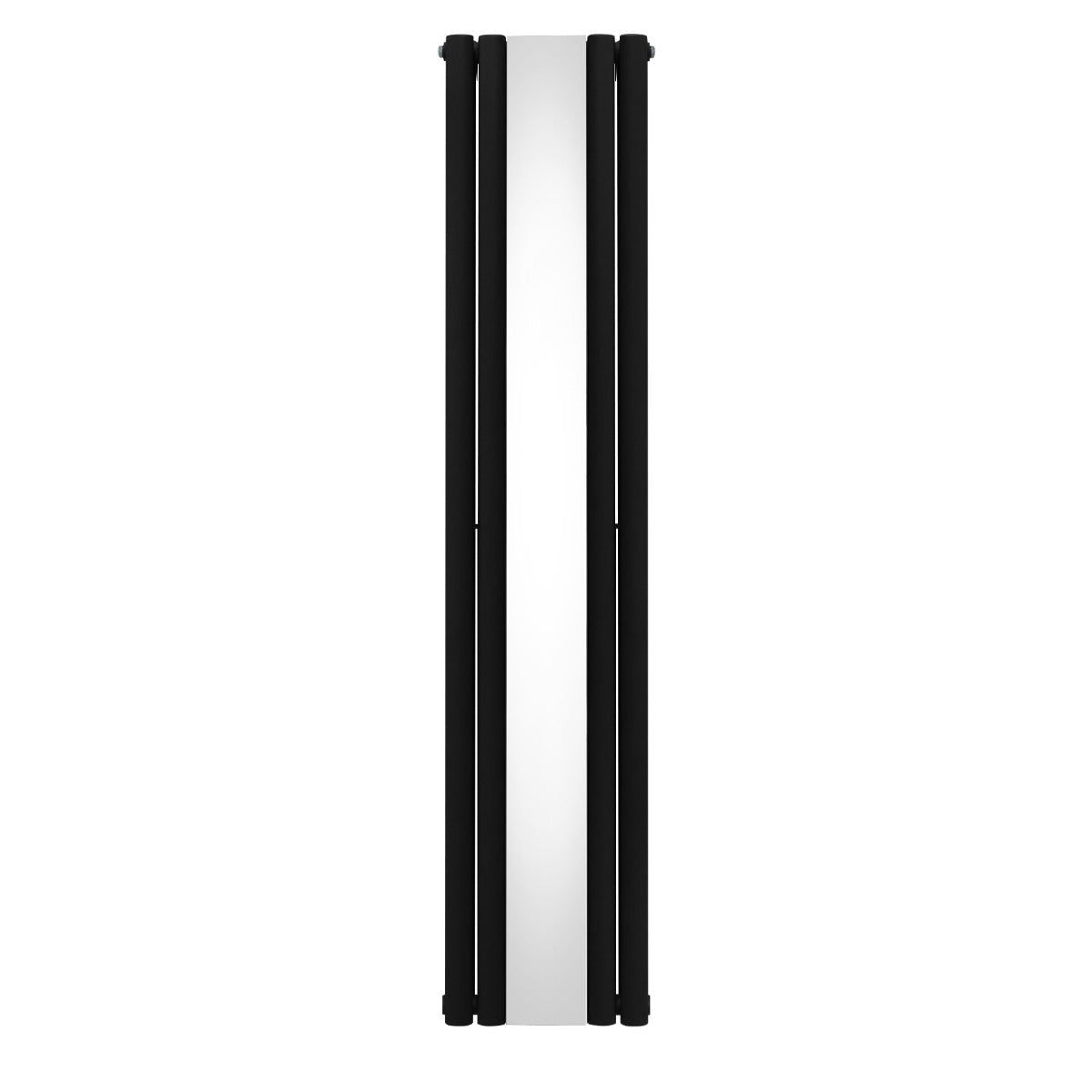 Radiador de Columna Ovalada con Espejo - 1800 mm x 380 mm - Negro
