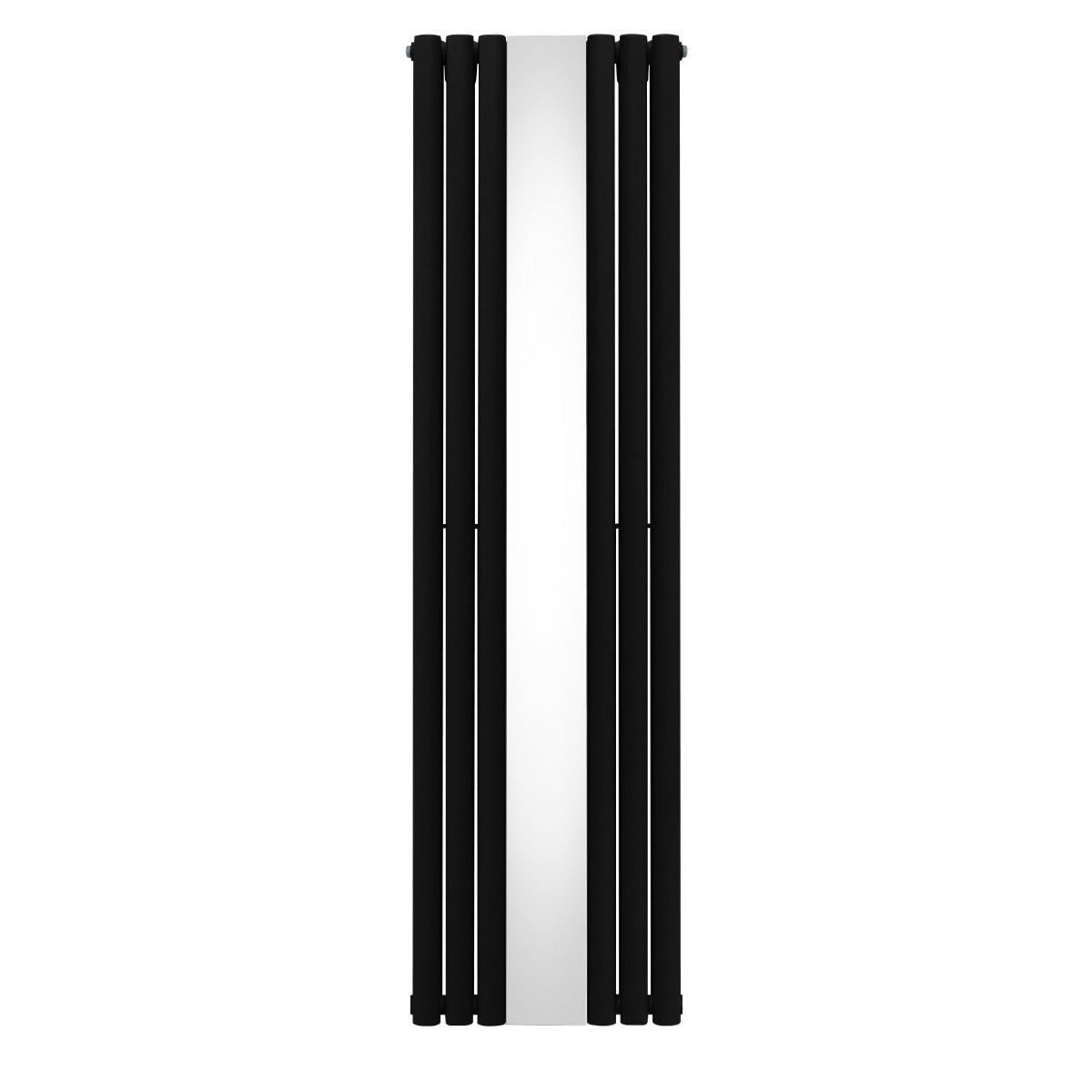 Radiador de Columna Ovalada con Espejo - 1800 mm x 500 mm - Negro