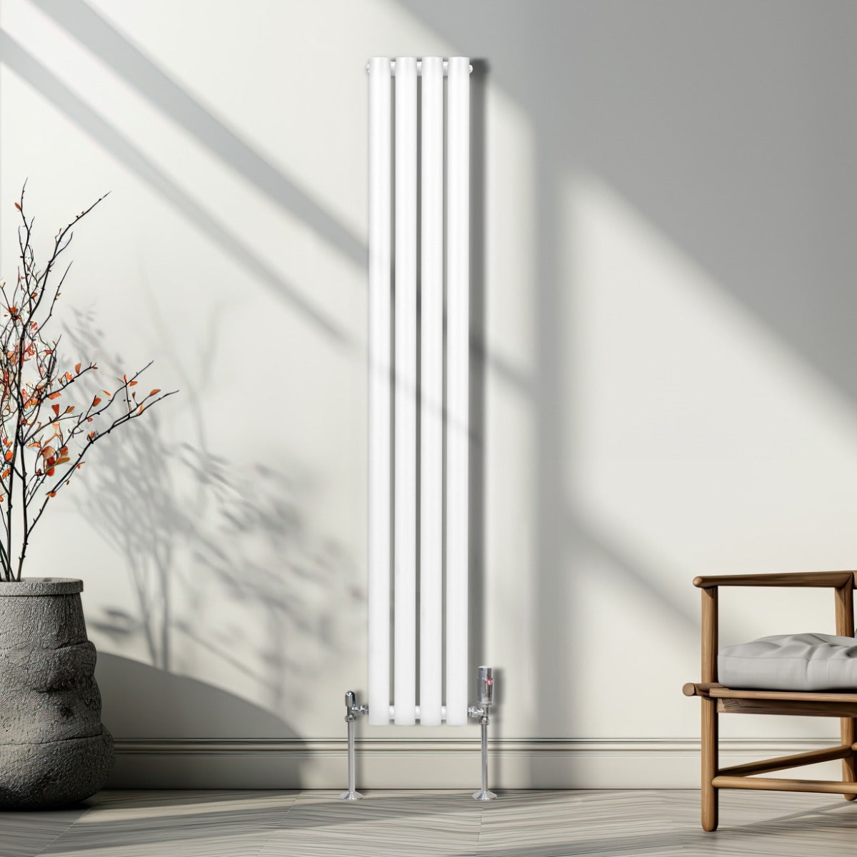 Radiador De Columna Ovalada - 1600mm x 240mm - Blanco