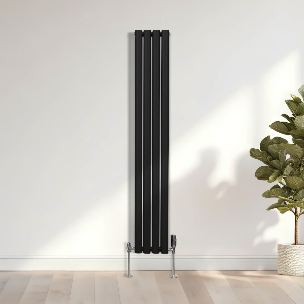 Radiador De Columna Ovalada - 1600mm x 240mm - Negro