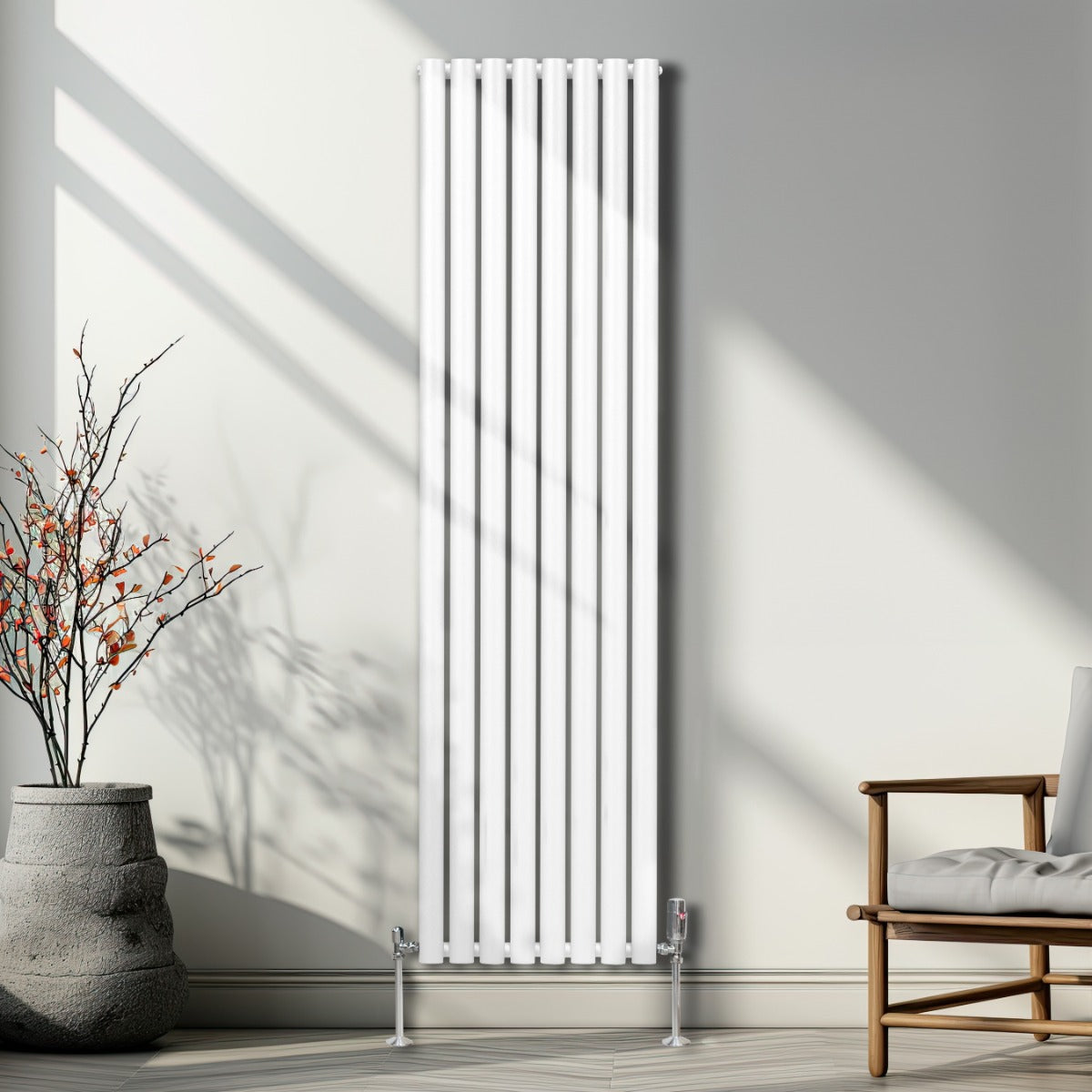 Radiador De Columna Ovalada - 1800mm x 480mm - Blanco