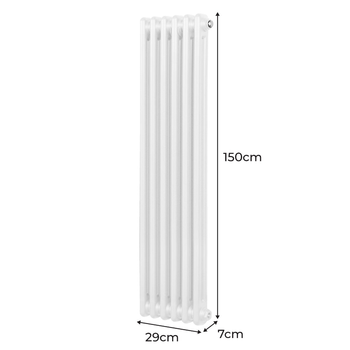 Radiador Tradicional Vertical de 2 columnas - 1500x 292mm - Blanco