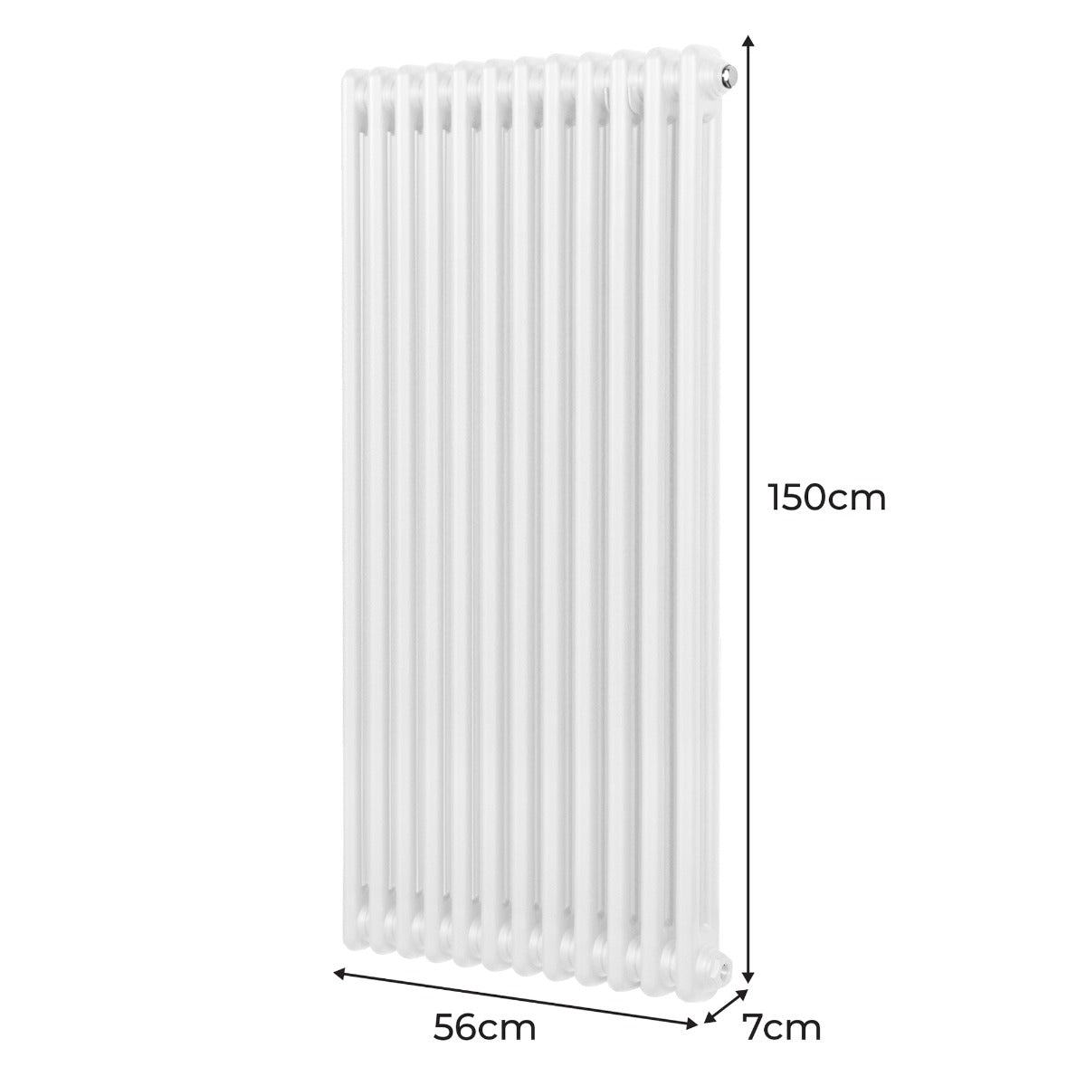 Radiador Tradicional Vertical de 2 columnas - 1500x 562mm - Blanco