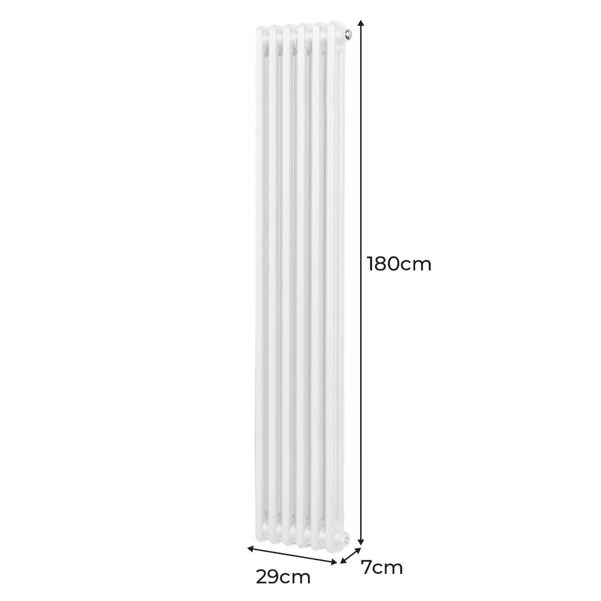 Radiador Tradicional Vertical de 2 columnas - 1800x 292mm - Blanco