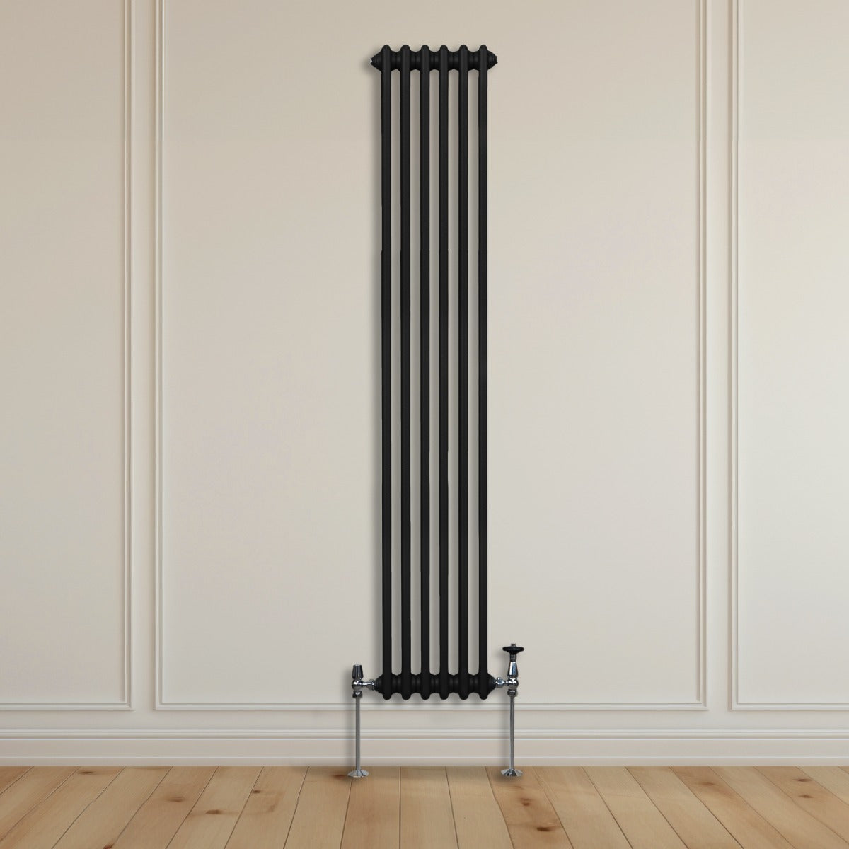 Radiador Tradicional Vertical de 2 columnas - 1800x 292mm - Negro