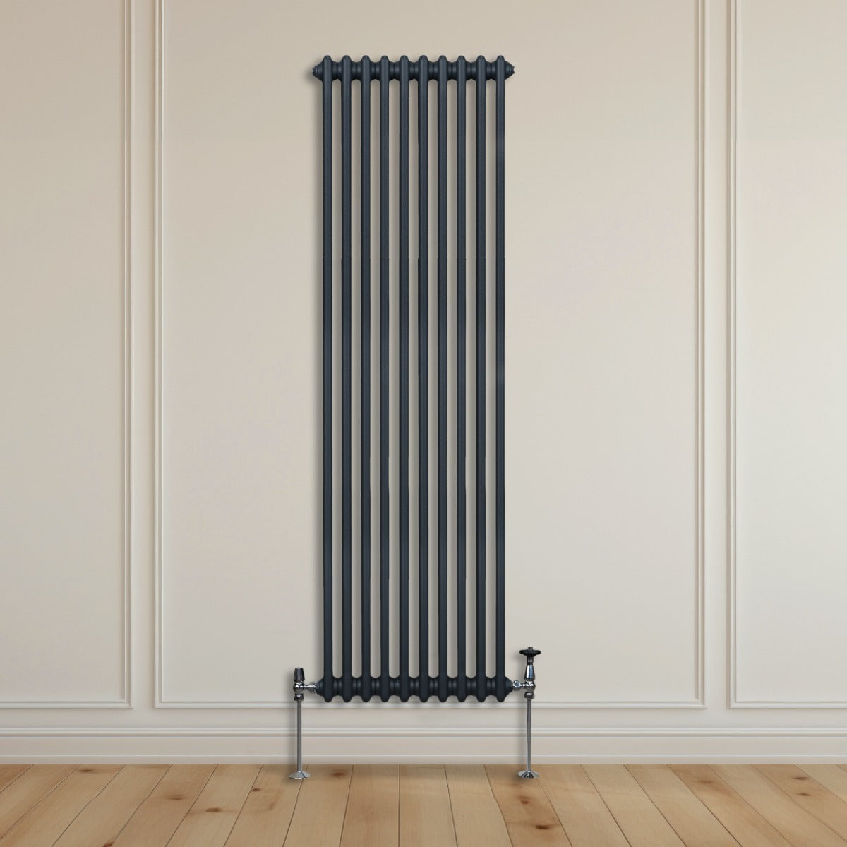 Radiador Tradicional Vertical de 2 columnas - 1800x 472mm - Gris Antracita