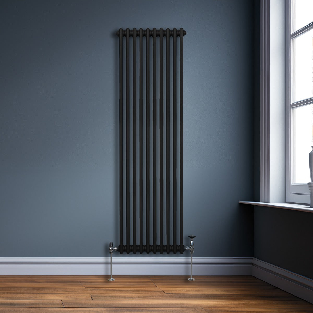 Radiador Tradicional Vertical de 2 columnas - 1800x 472mm - Negro