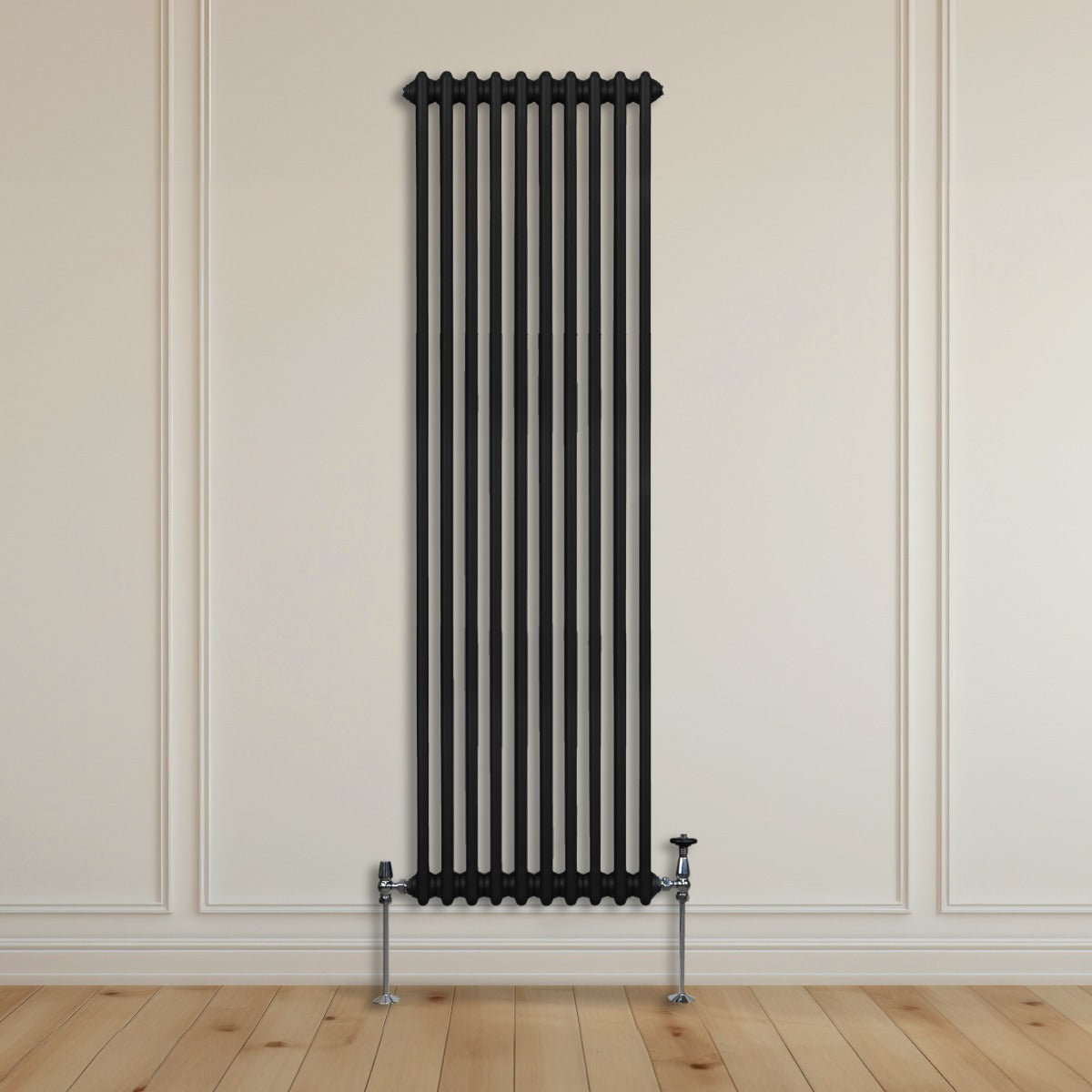 Radiador Tradicional Vertical de 2 columnas - 1800x 472mm - Negro