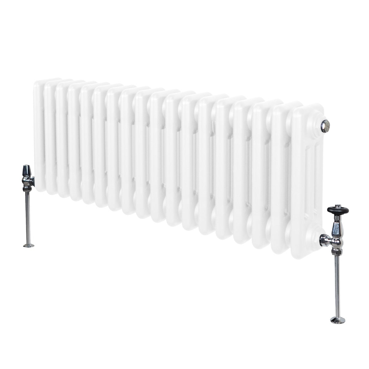 Radiador Tradicional Horizontal de 3 Columnas - 300 x 832 mm - Blanco
