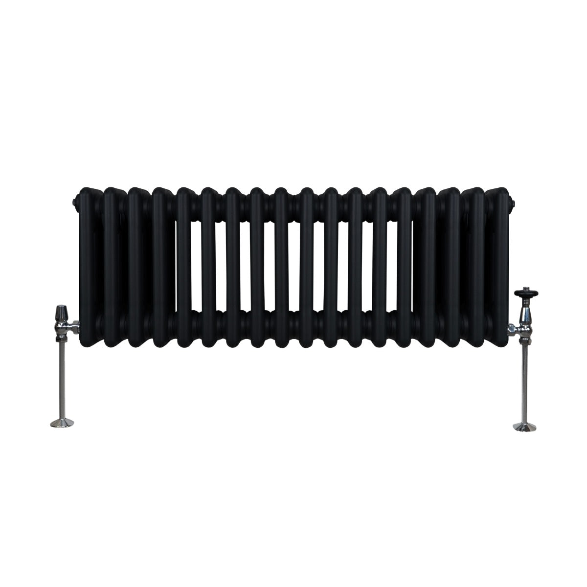 Radiador Tradicional Horizontal de 3 Columnas - 300 x 832 mm - Negro