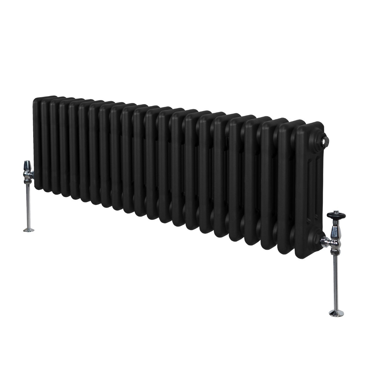 Radiador Tradicional Horizontal de 3 Columnas - 300 x 1012mm - Negro