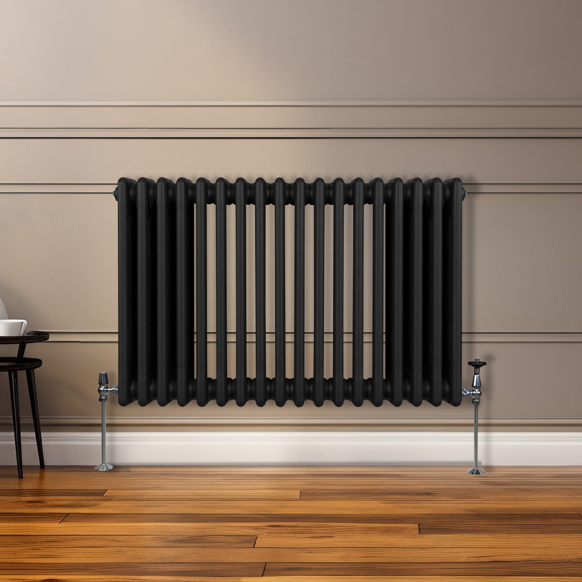 Radiador Tradicional Horizontal de 3 Columnas - 600 x 832mm - Negro