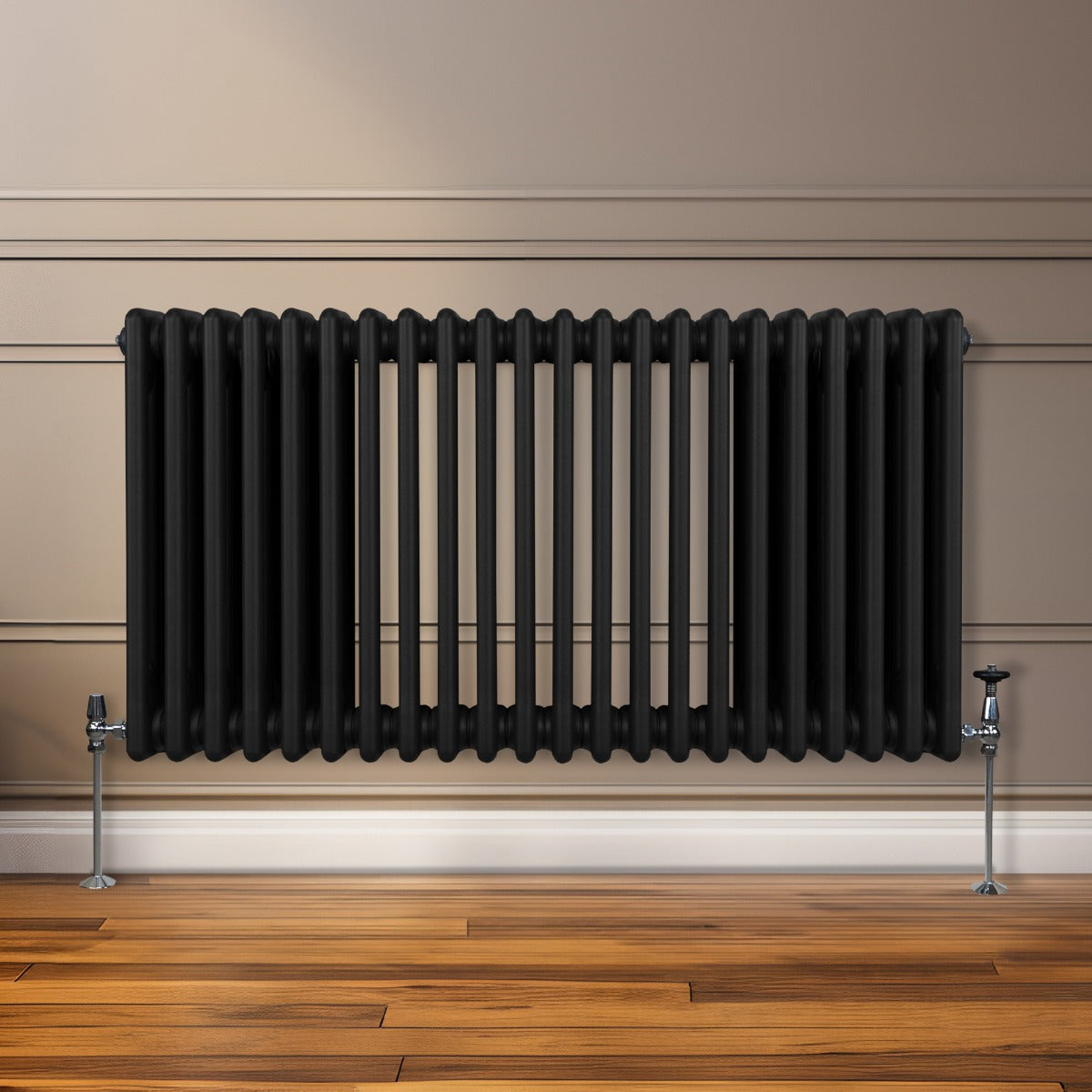 Radiador Tradicional Horizontal de 3 Columnas - 600x 1012mm - Negro