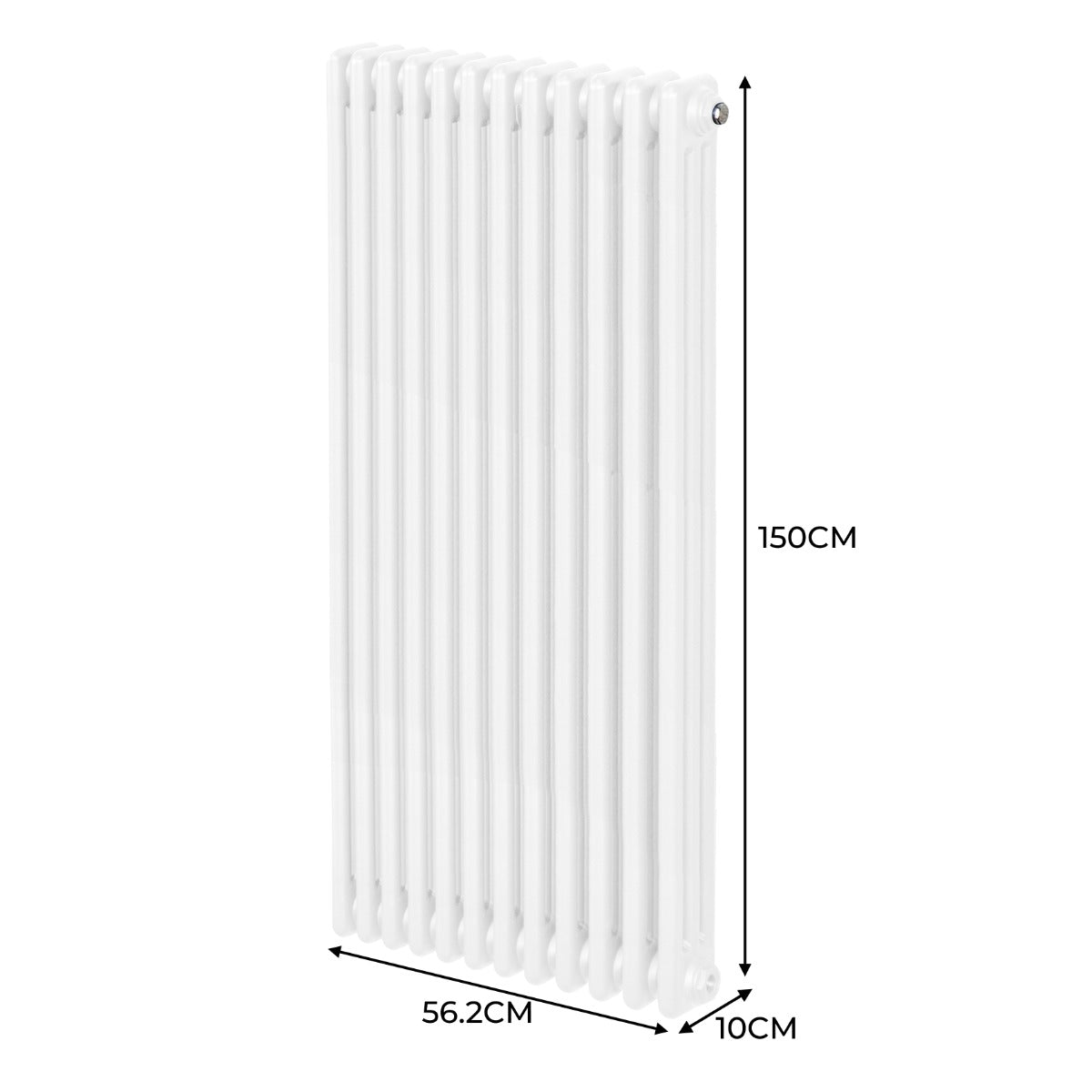 Radiador Tradicional Vertical de 3 columnas – 1500 x 562mm - Blanco