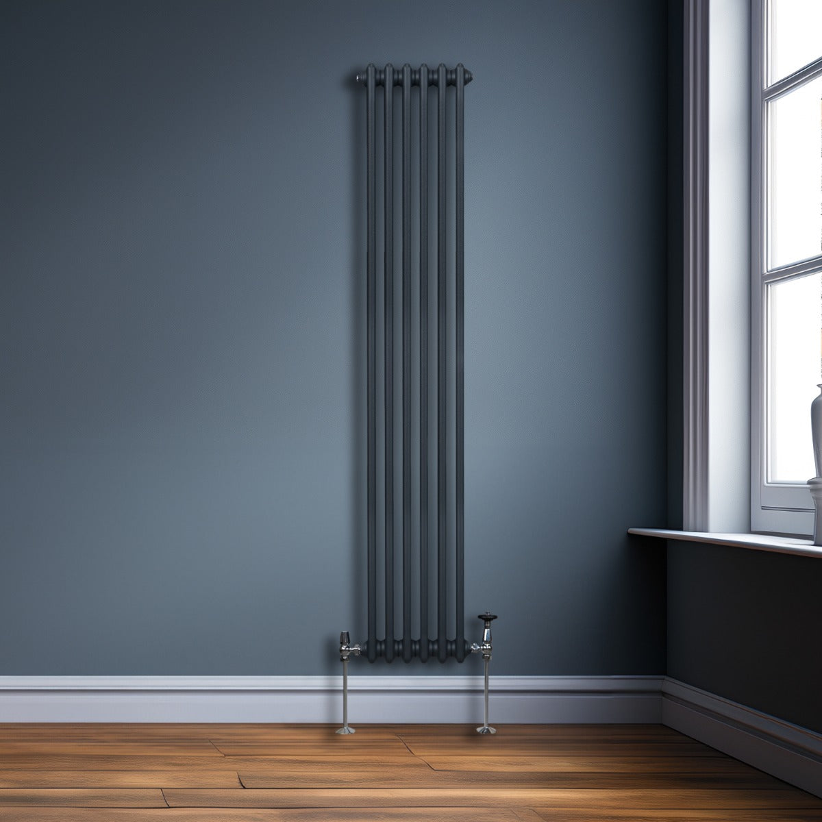 Radiador Tradicional Vertical de 3 columnas – 1800 x 292mm - Gris Antracita
