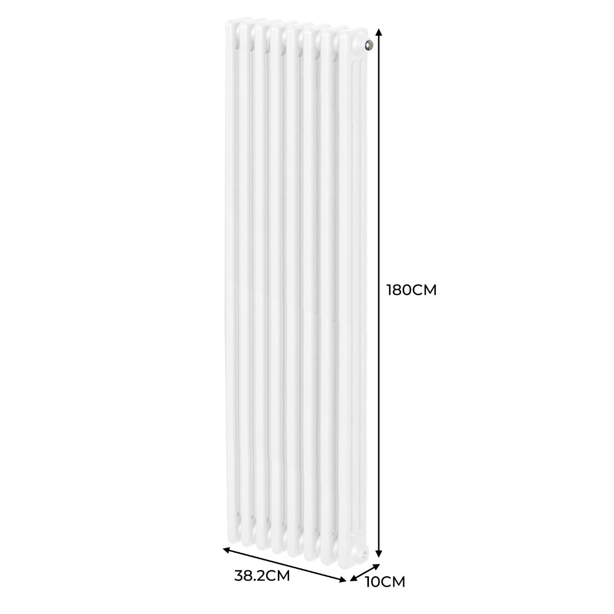 Radiador Tradicional Vertical de 3 columnas – 1800 x 382 mm - Blanco