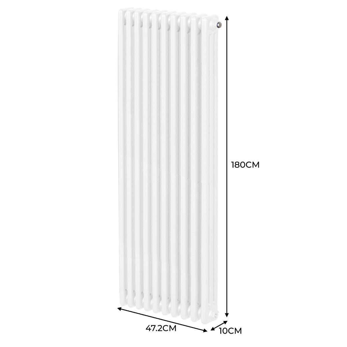 Radiador Tradicional Vertical de 3 columnas – 1800 x 472mm - Blanco