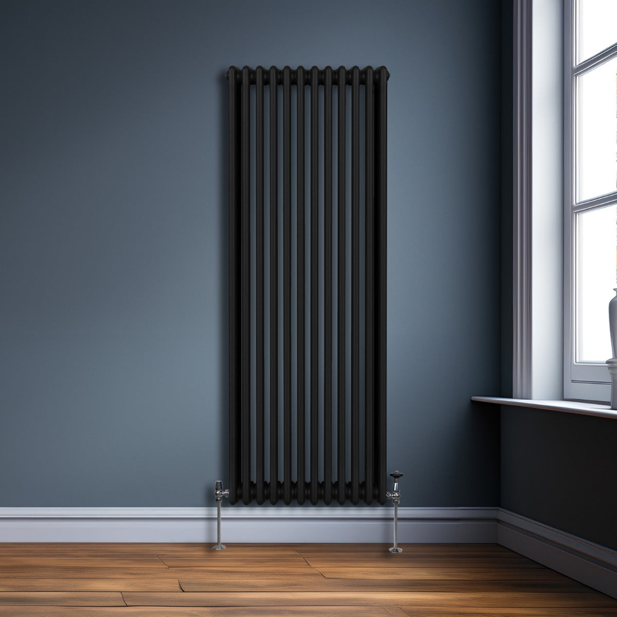 Radiador Tradicional Vertical de 3 columnas – 1800 x 562mm - Negro