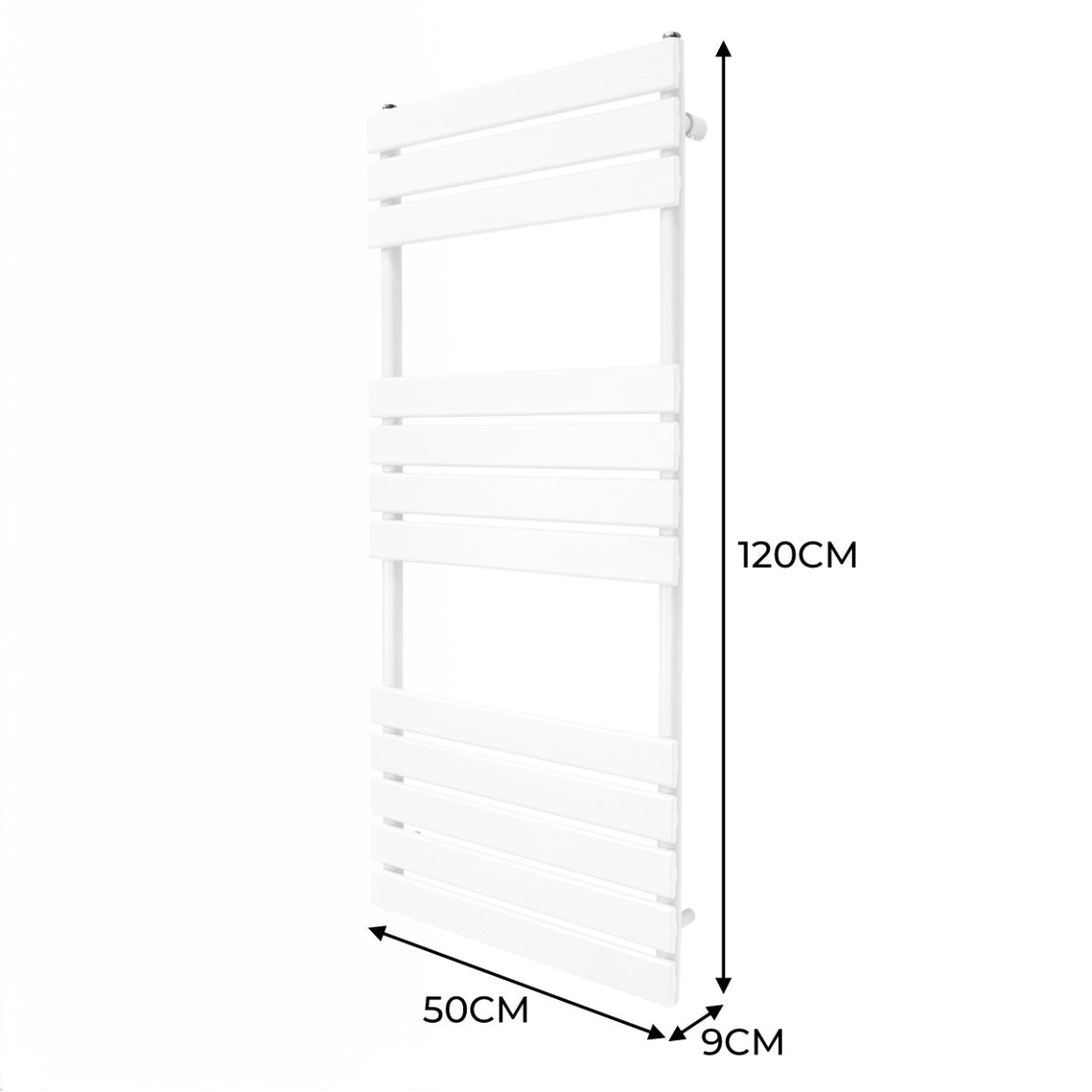Radiadores Toalleros de panel plano – 1200mm x 500mm – Blanco