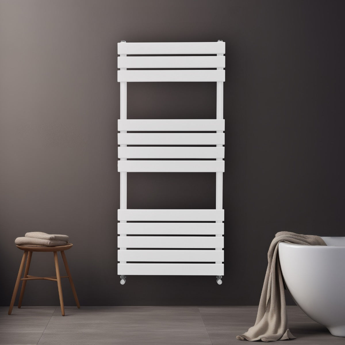 Radiadores Toalleros de panel plano – 1200mm x 500mm – Blanco