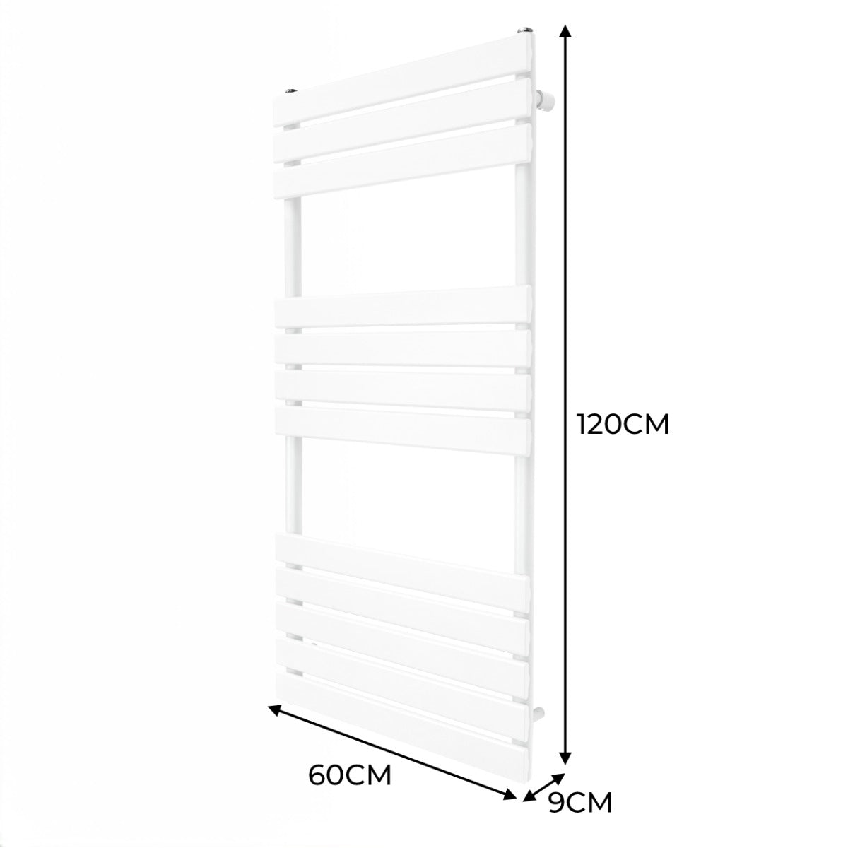 Radiadores Toalleros de panel plano – 1200mm x 600mm – Blanco