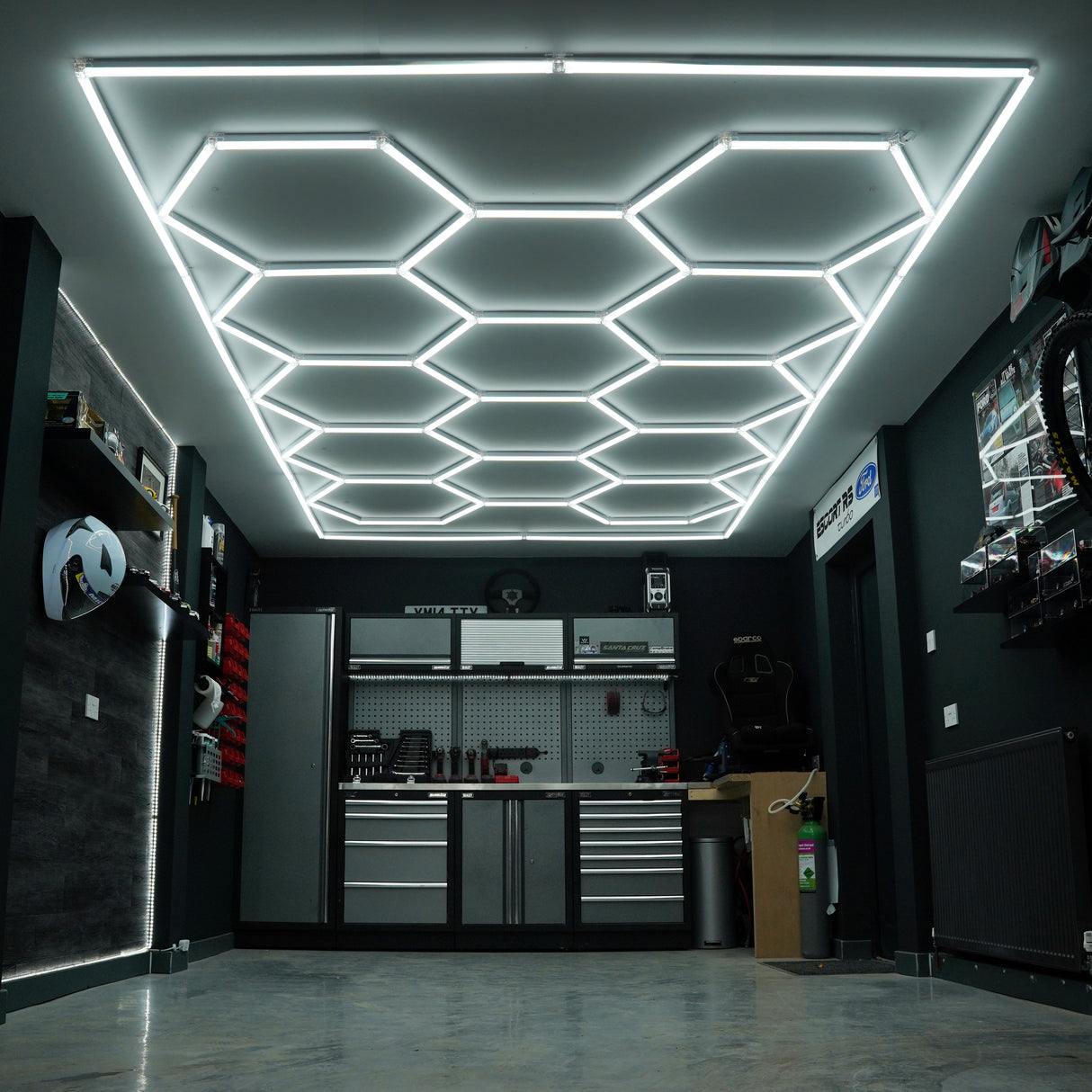 Luz LED Hexagonal de Techo (x14 Hexágonos)