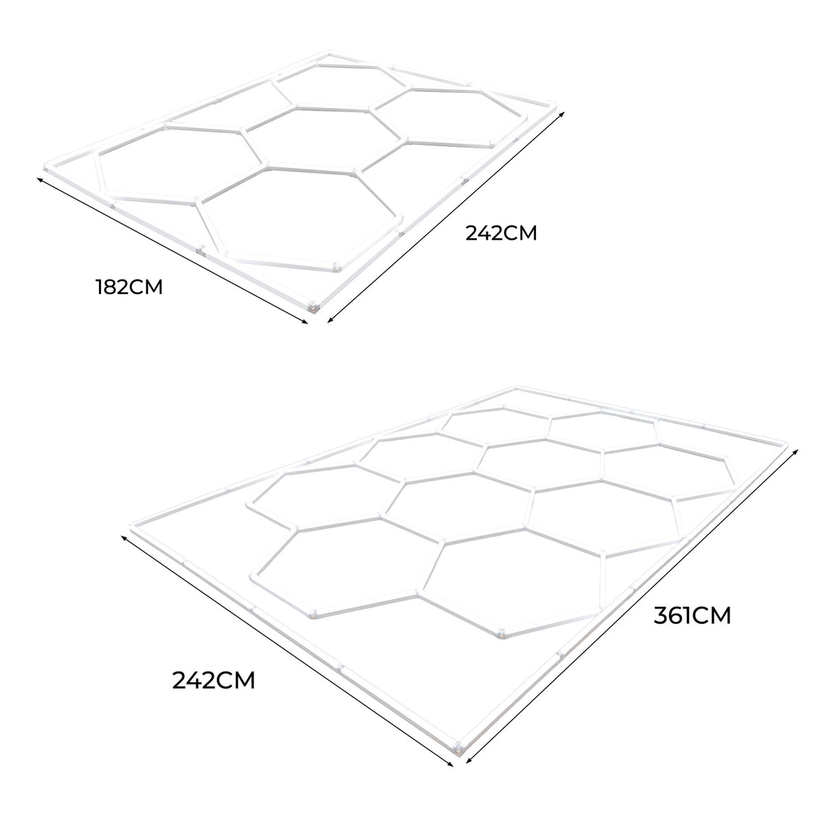 Luz LED Hexagonal de Techo (x10 Hexágonos)