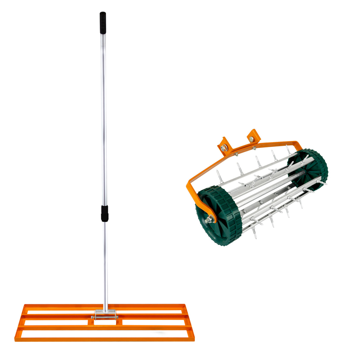Nivelador de 100 cm y Aireador de Césped – Naranja