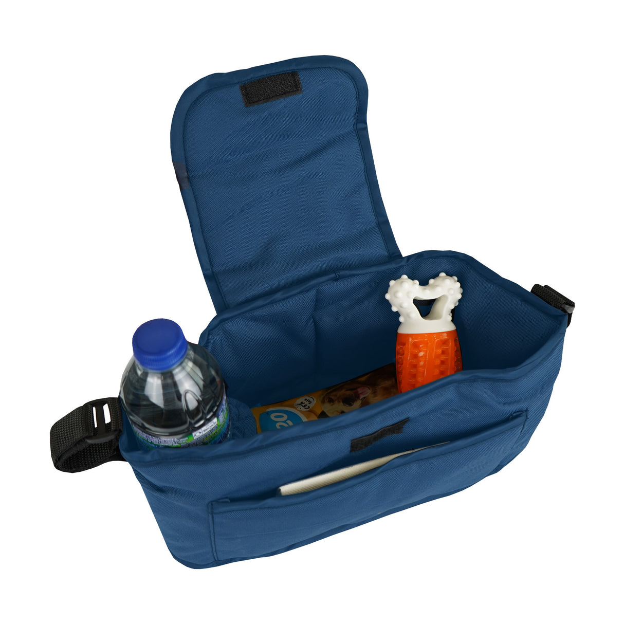 Bolsa caddy organizador para cochecito de mascotas - Azul Marino