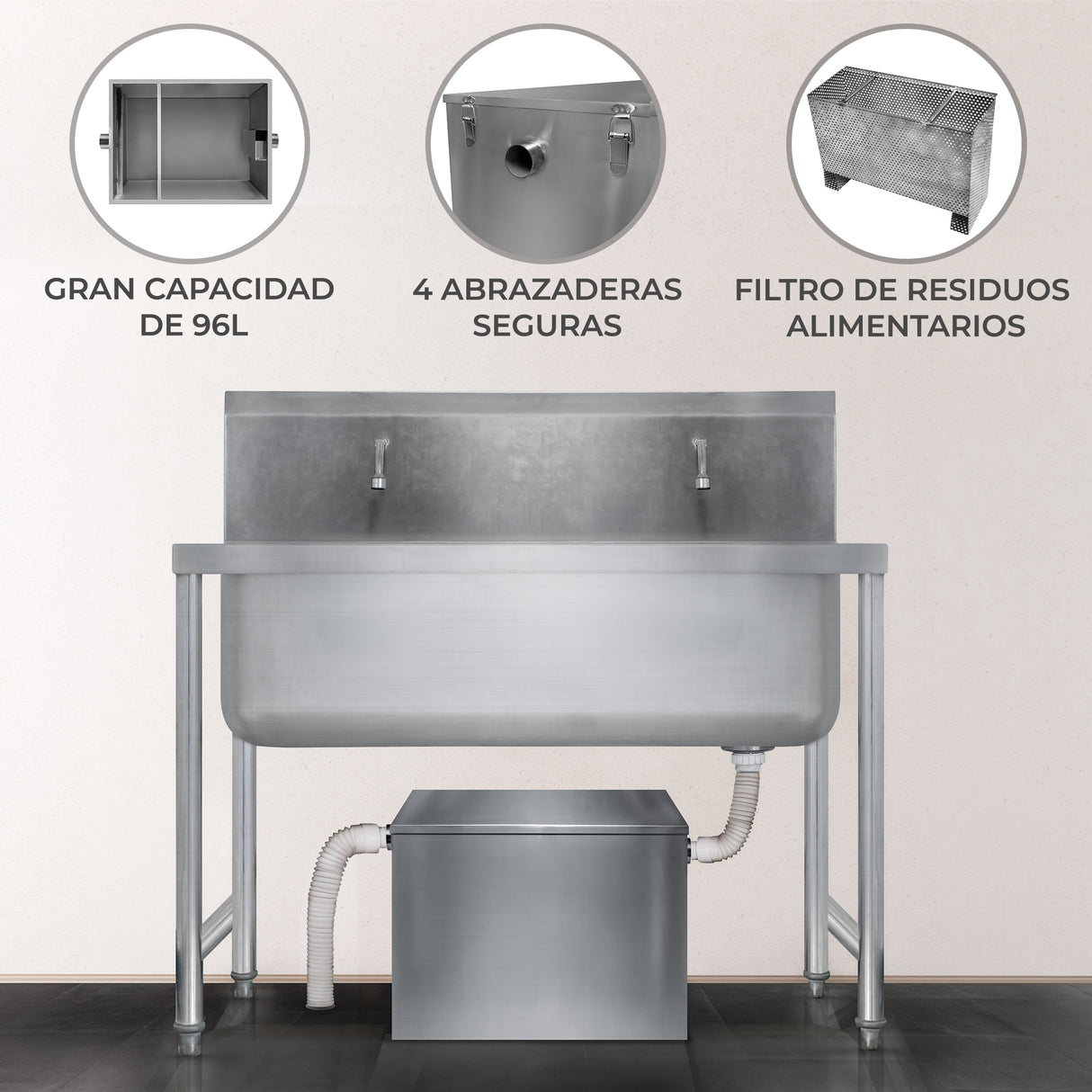 KuKoo Trampa de Grasa – 96 Litros