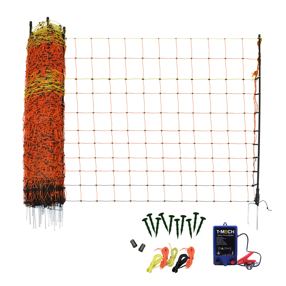 Malla Conductora Eléctrica para Aves de Corral y Electrificador