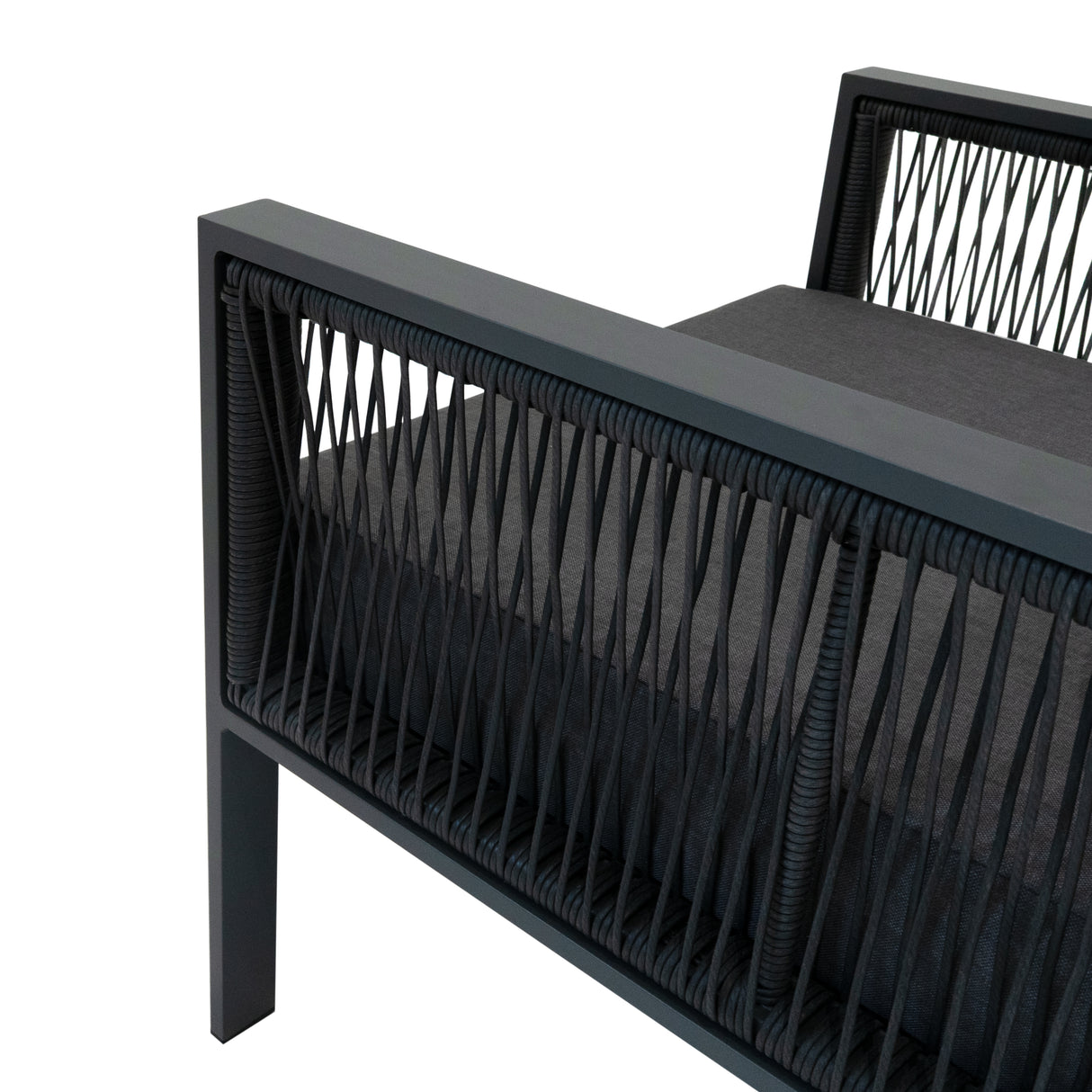 Conjunto para Exteriores de aluminio 5 plazas (4 piezas) - Gris Antracita