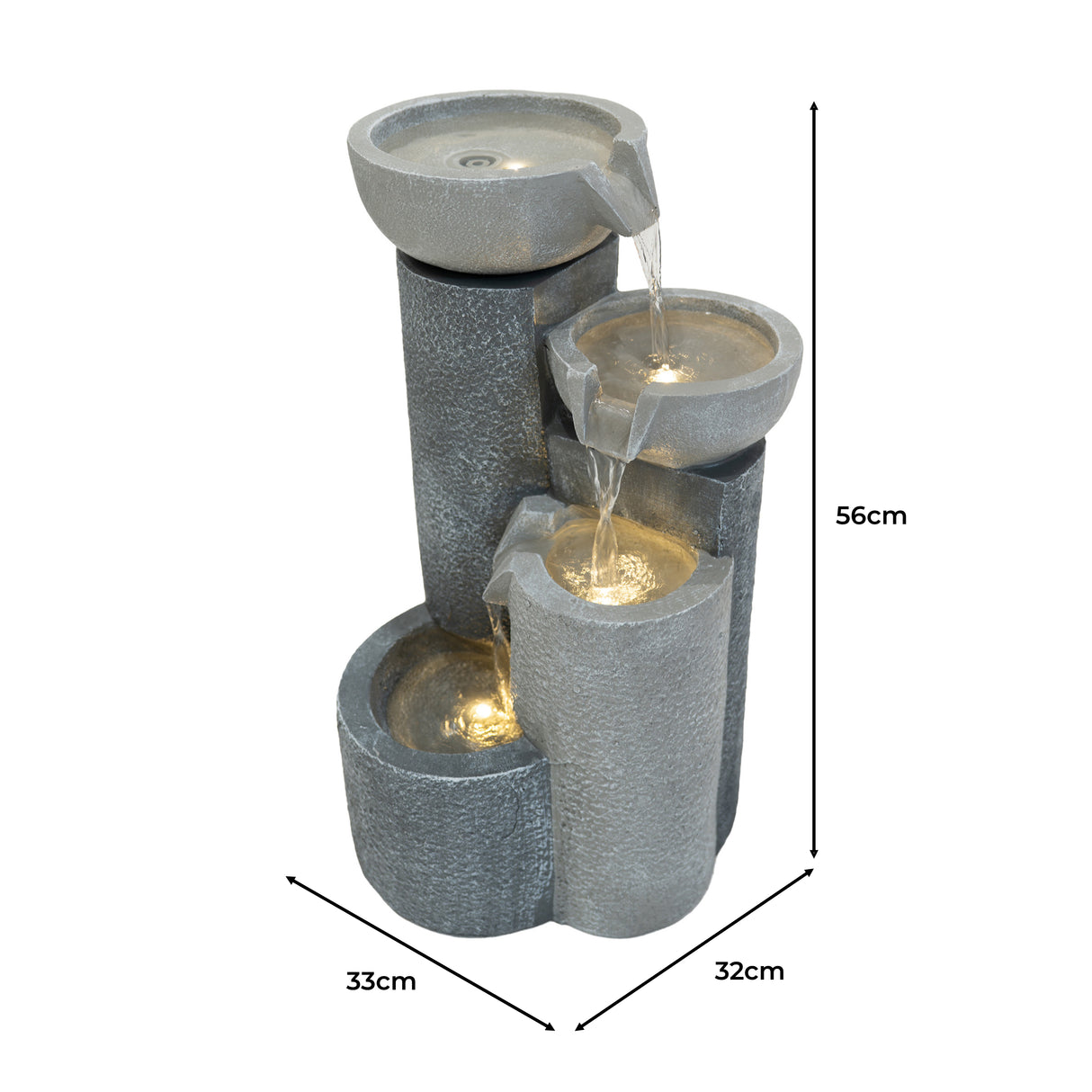 Fuente de Agua de Jardín "Tranquil Tiers"