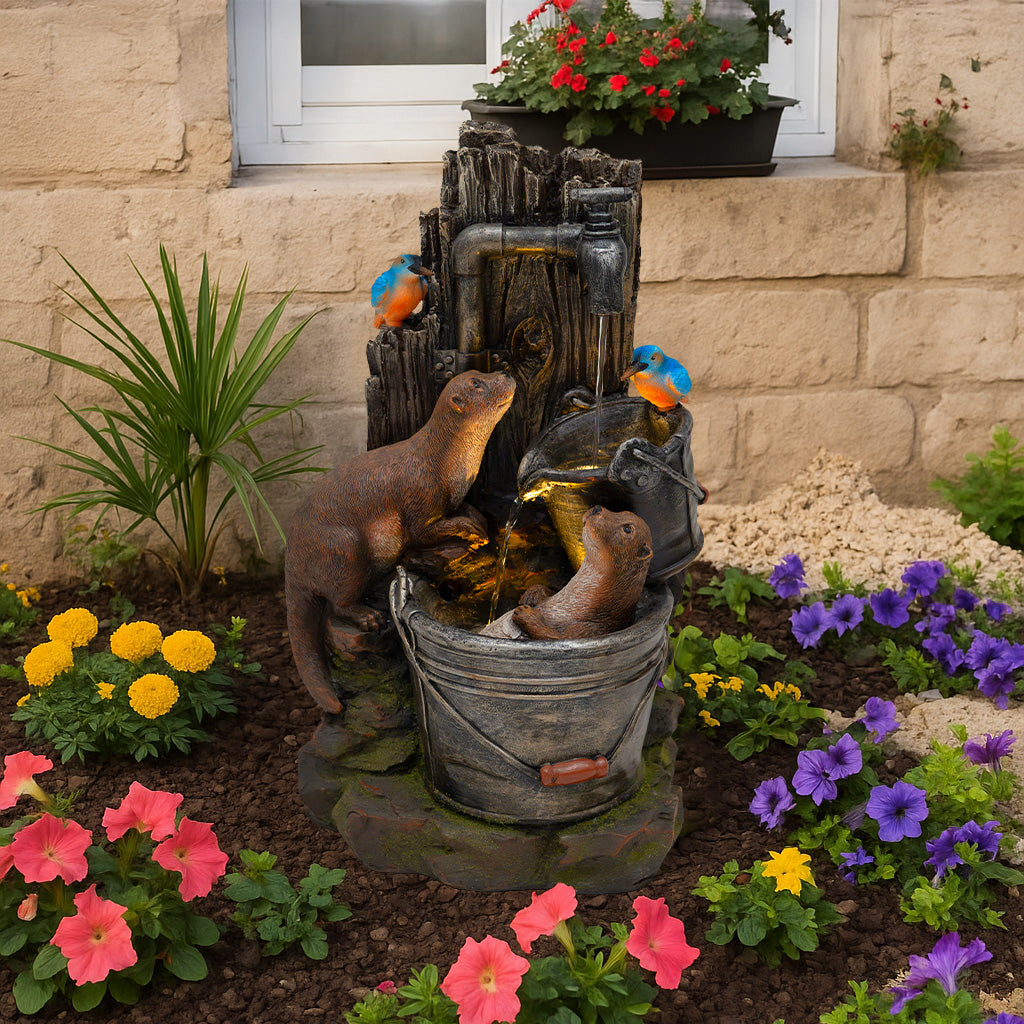 Fuente de Agua de Jardín "Otter Oasis"