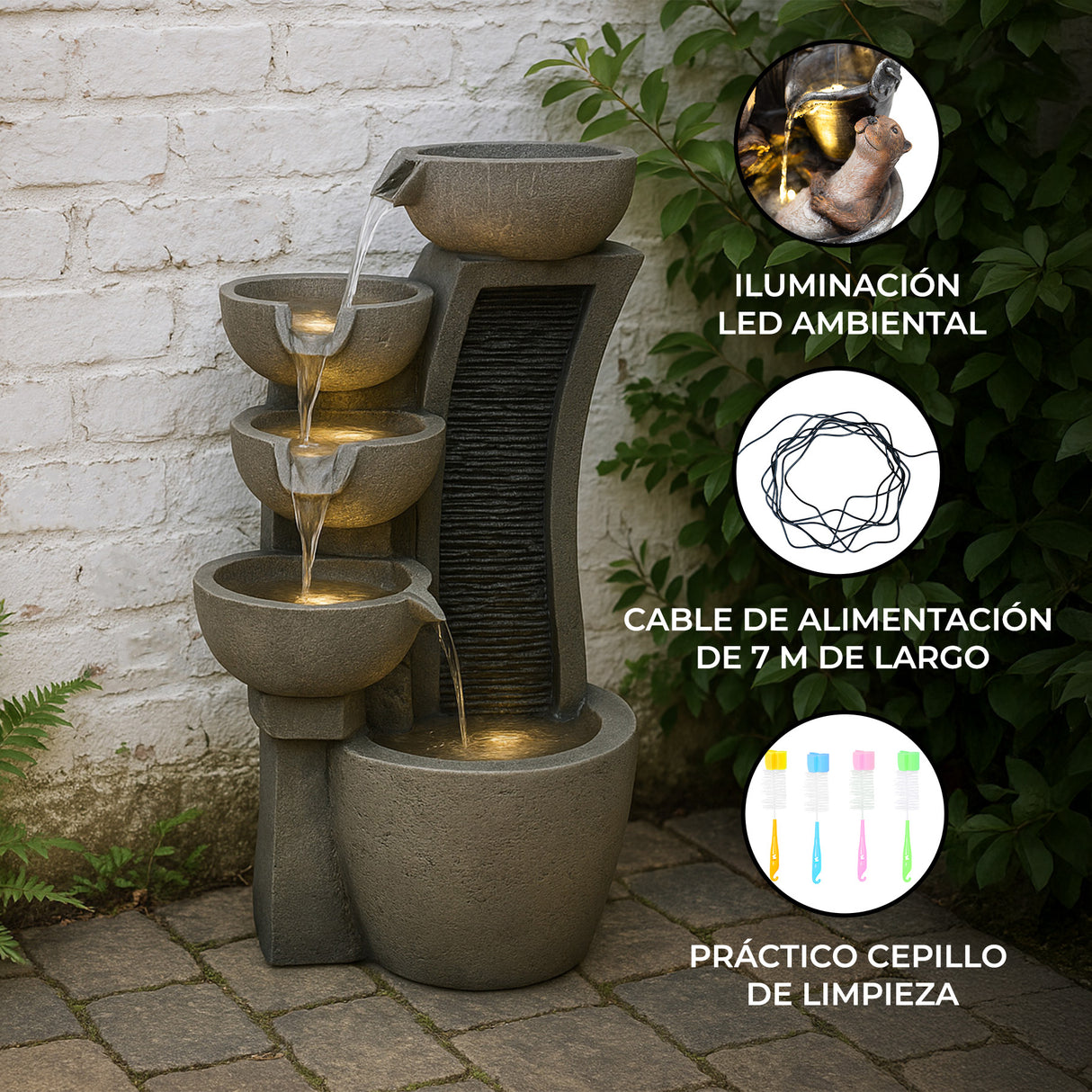 Fuente de Agua de Jardín "Sleek Streams"