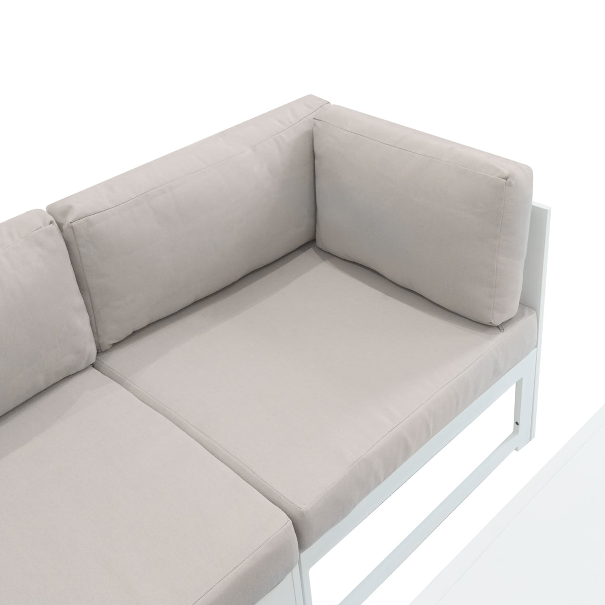 Juego de Sillón de Jardín con Mesa con Fogata a Gas - Blanco