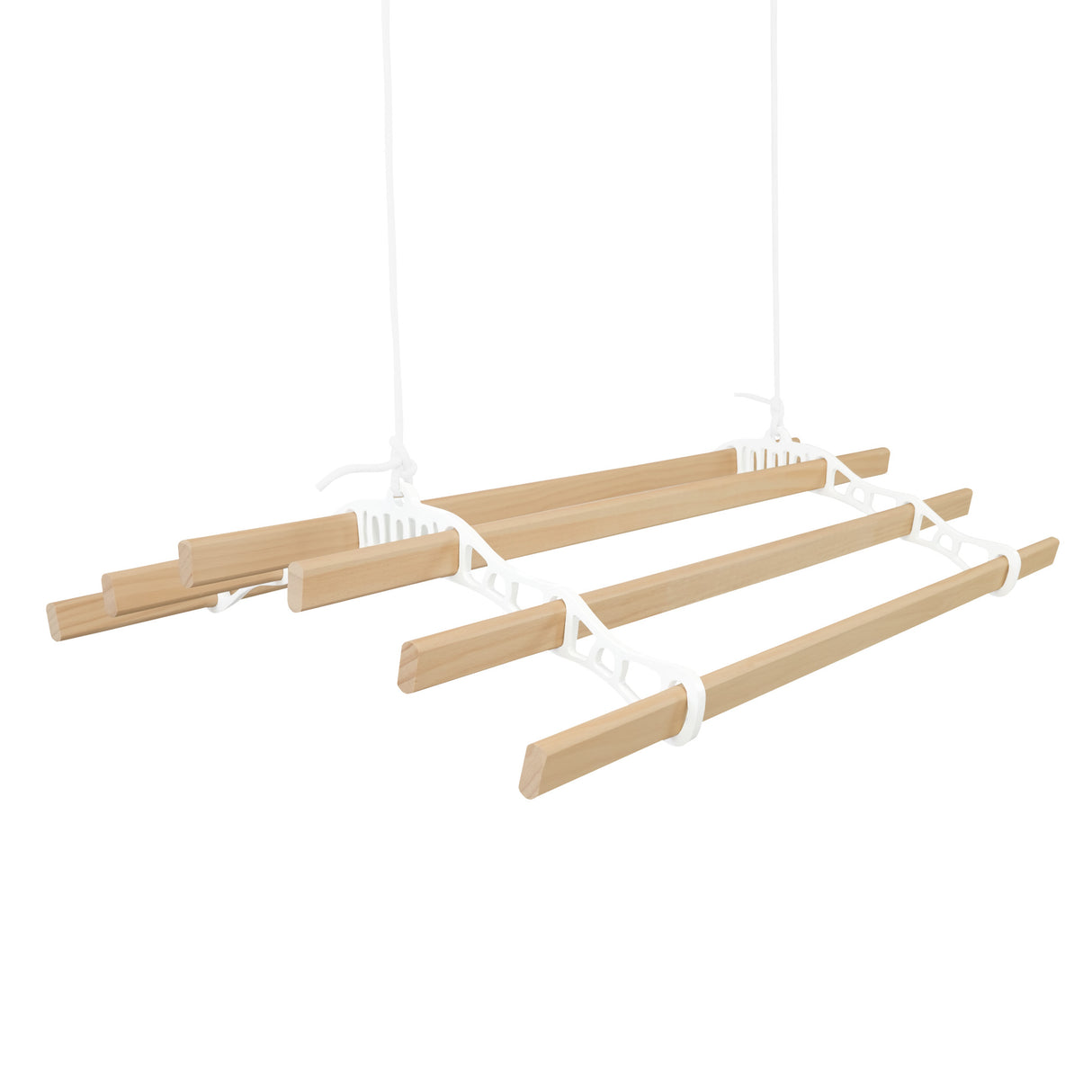 Tendedero de Techo con Sistema de Polea y 6 Listones de 0,9 m en Blanco