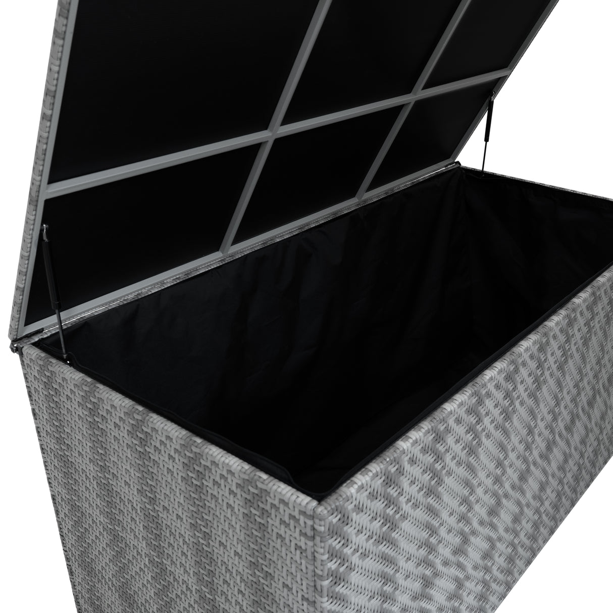 Caja de Almacenamiento de Ratán 700L - Gris