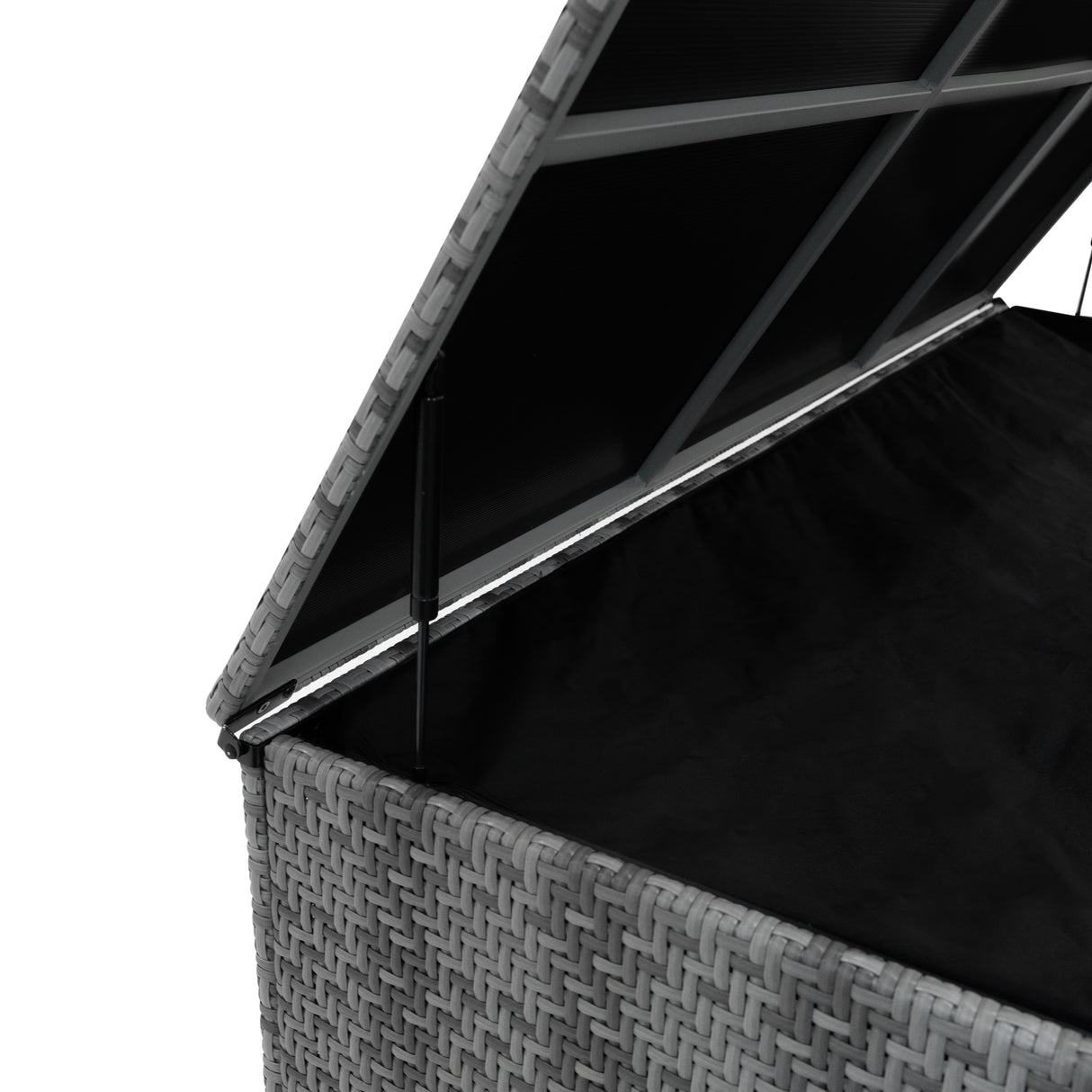 Caja de Almacenamiento de Ratán 996L - Gris