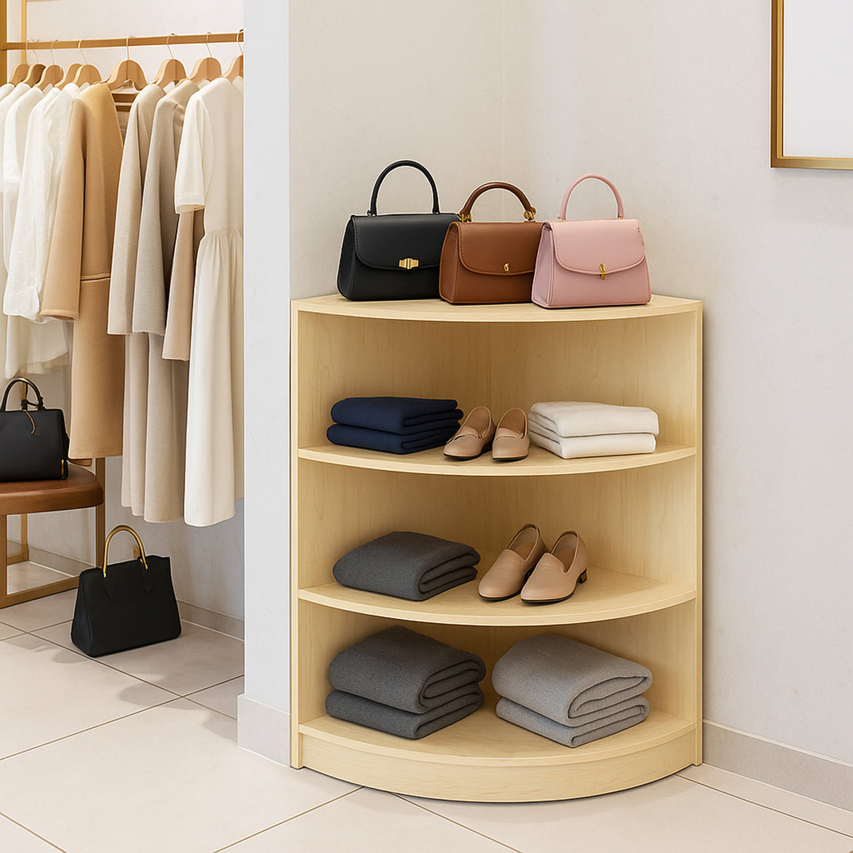 Mostrador Comercial Esquinero LM60 – color Arce