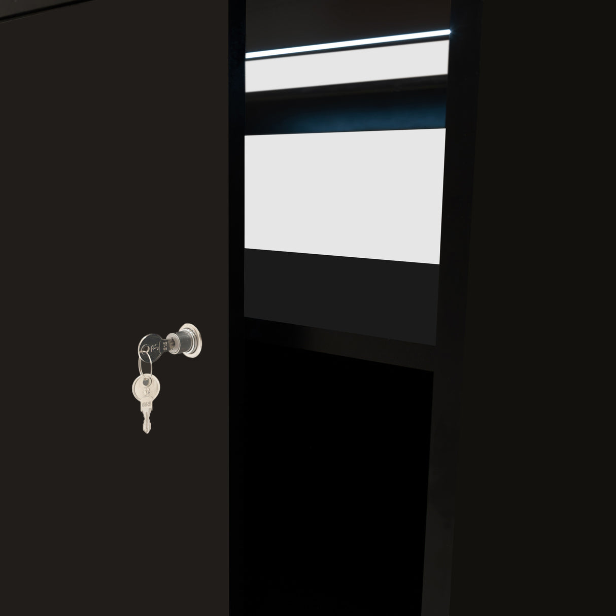 Mostrador Comercial con Luz LED B1500 – Negro