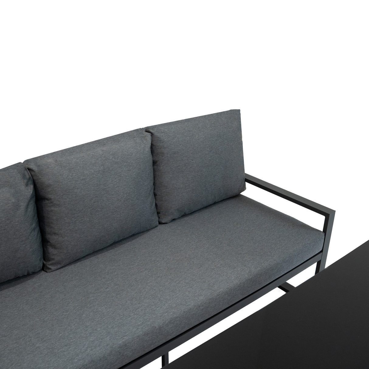 Sofa Esquinero para Exteriores de aluminio 7 plazas - Antracita