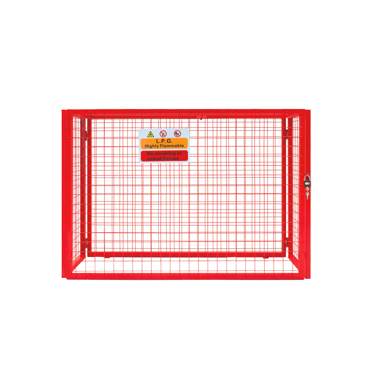 Jaula Plegable para Botellas de Gas - 100cm x 140cm x 50cm - Roja